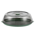 Dish Cover PET Heat Insulation Storage Transparent Dustproof for Home Picnic Cooking Green