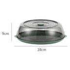 Dish Cover PET Heat Insulation Storage Transparent Dustproof for Home Picnic Cooking Green