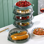 Dish Cover PET Heat Insulation Storage Transparent Dustproof for Home Picnic Cooking Green