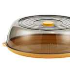 Dish Cover PET Heat Insulation Storage Transparent Dustproof for Home Picnic Cooking Yellow