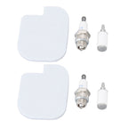 2 Set Chainsaw Service Kit Air Fuel Filter Spark Plug for McCULLOCH CS360T CS400T CS420T