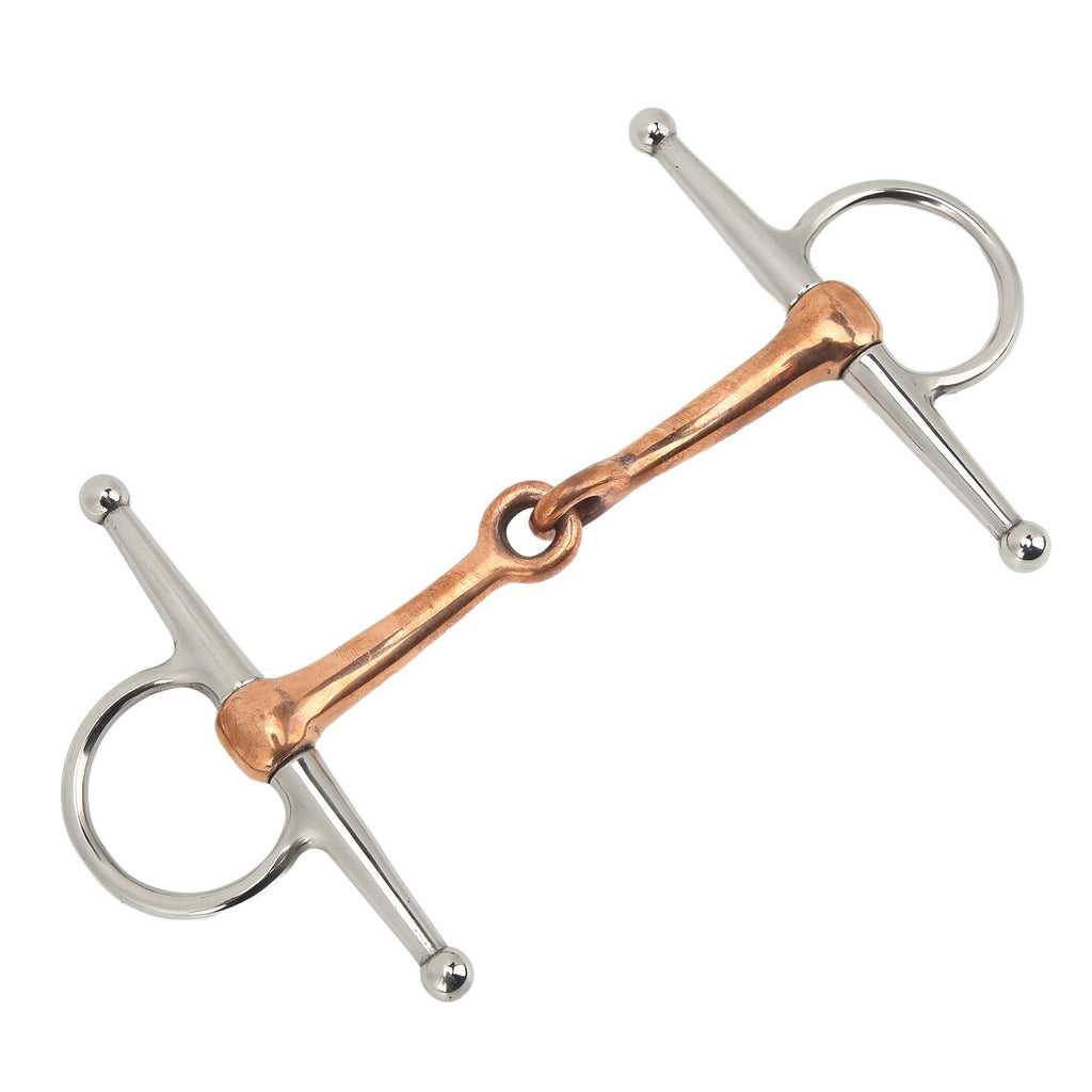 Horse Full Cheek Snaffle Stainless Steel Ring Snaffle Bit for Outdoor Horse Accessories 125mm