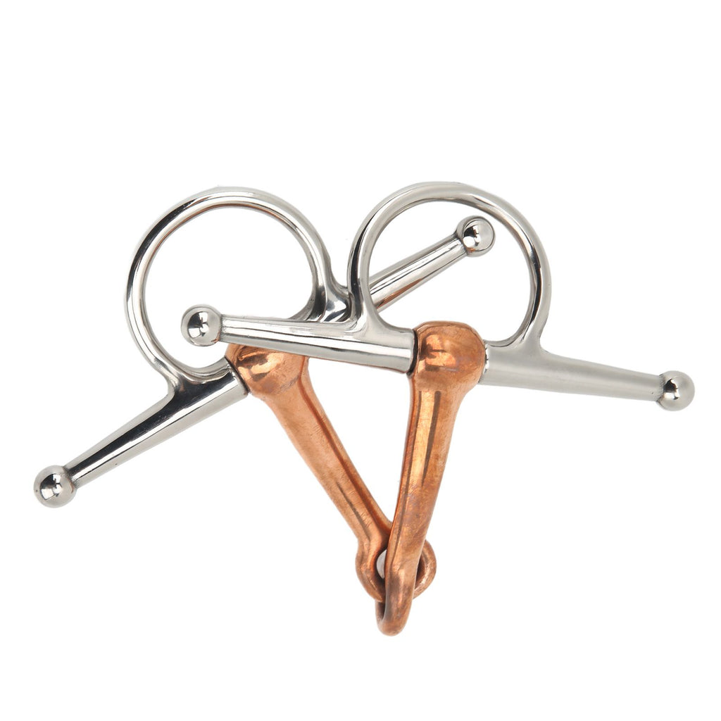 Horse Full Cheek Snaffle Stainless Steel Ring Snaffle Bit for Outdoor Horse Accessories 125mm