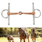 Horse Full Cheek Snaffle Stainless Steel Ring Snaffle Bit for Outdoor Horse Accessories 125mm