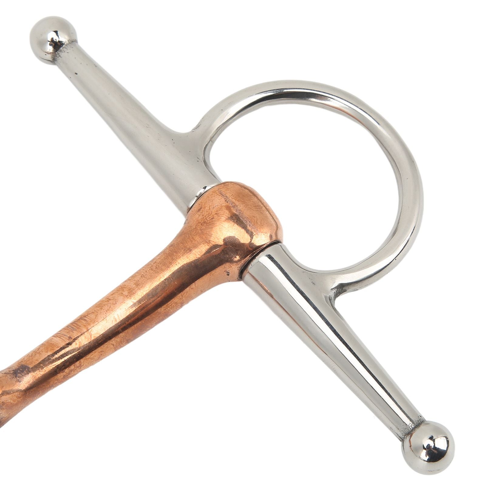 Horse Full Cheek Snaffle Stainless Steel Ring Snaffle Bit for Outdoor Horse Accessories 125mm