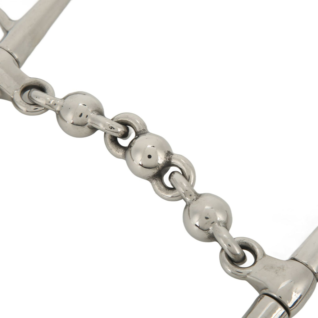 135mm Stainless Steel Horse Mouth Bit Horse Mouth Riding Full Cheek Snaffle Bit with Ball Chain