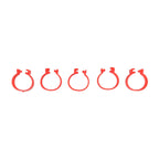 100pcs Poultry Feet Rings PP Plastic Reusable Chicken Duck Goose Leg Bands for Identification Red 16mm/0.6in
