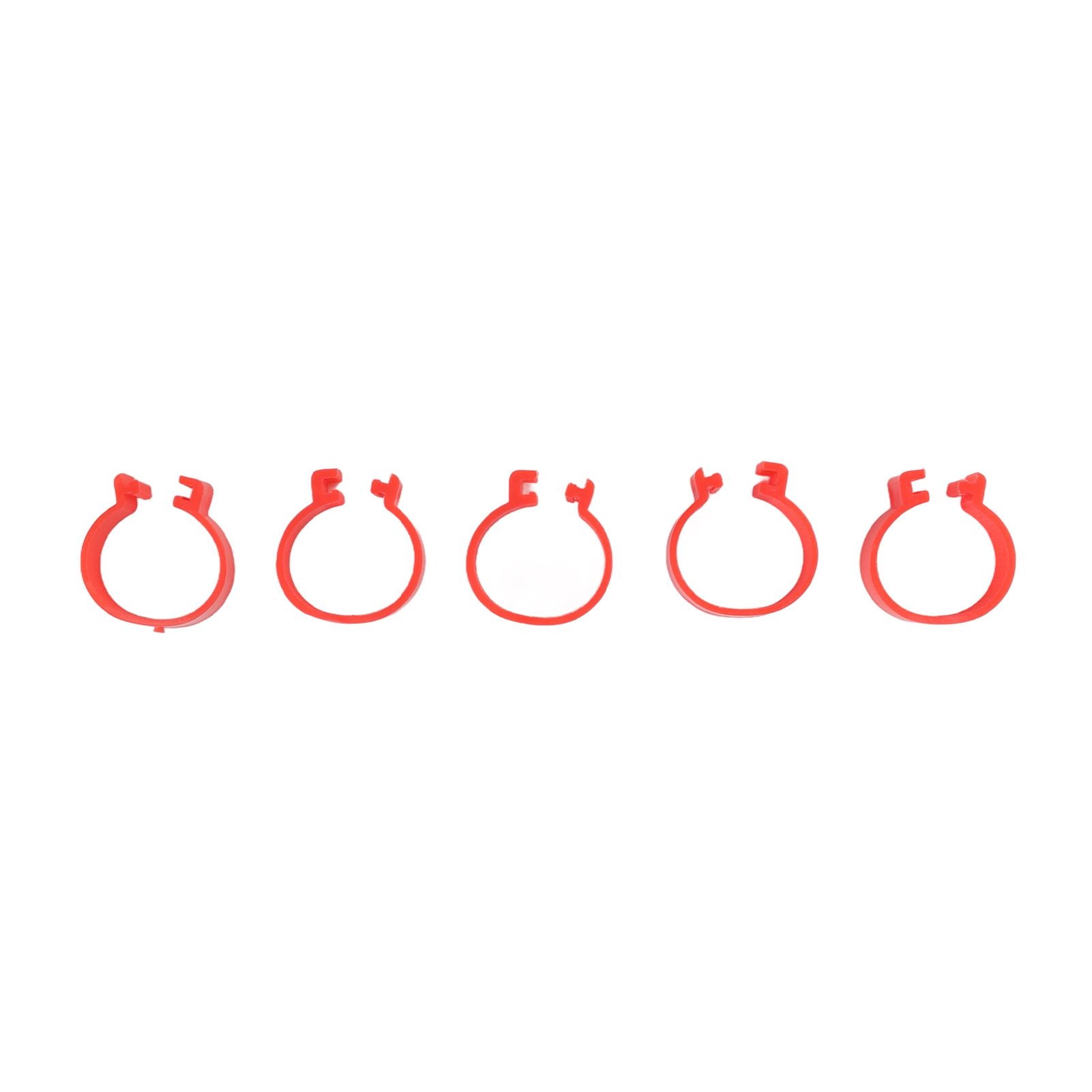 100pcs Poultry Feet Rings PP Plastic Reusable Chicken Duck Goose Leg Bands for Identification Red 16mm/0.6in