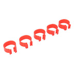 100pcs Poultry Feet Rings PP Plastic Reusable Chicken Duck Goose Leg Bands for Identification Red 16mm/0.6in