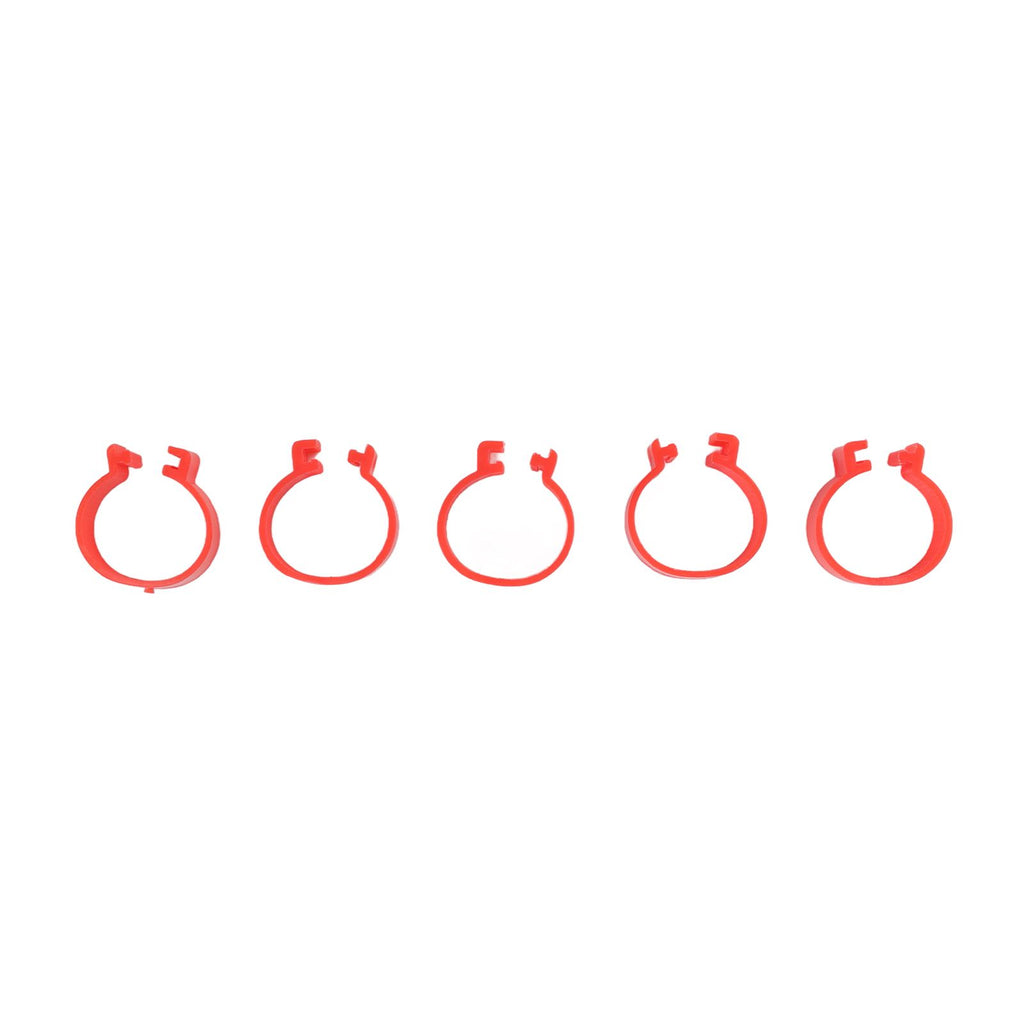 100pcs Poultry Feet Rings PP Plastic Reusable Chicken Duck Goose Leg Bands for Identification Red 25mm/1in