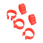 100pcs Poultry Feet Rings PP Plastic Reusable Chicken Duck Goose Leg Bands for Identification Red 25mm/1in