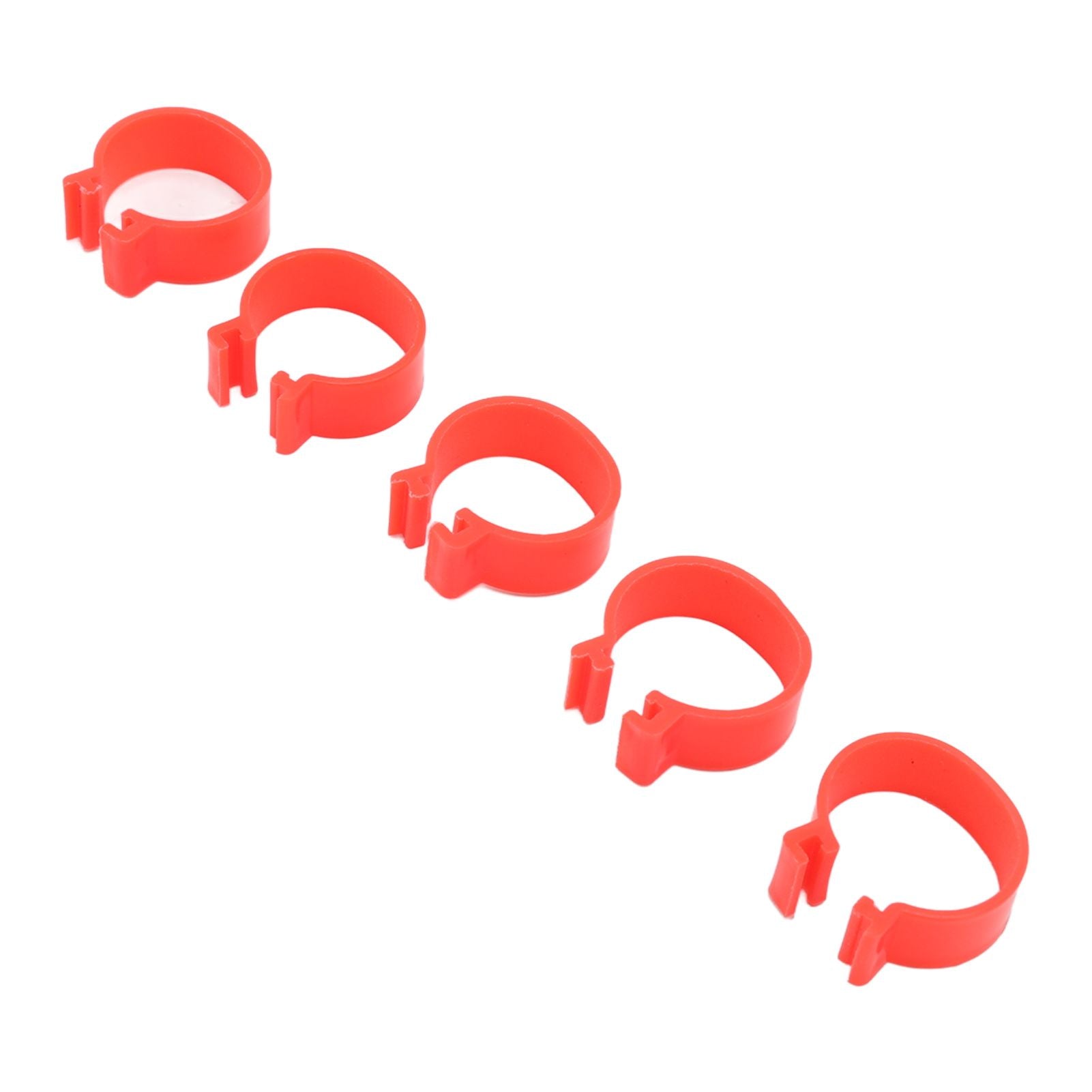 100pcs Poultry Feet Rings PP Plastic Reusable Chicken Duck Goose Leg Bands for Identification Red 25mm/1in