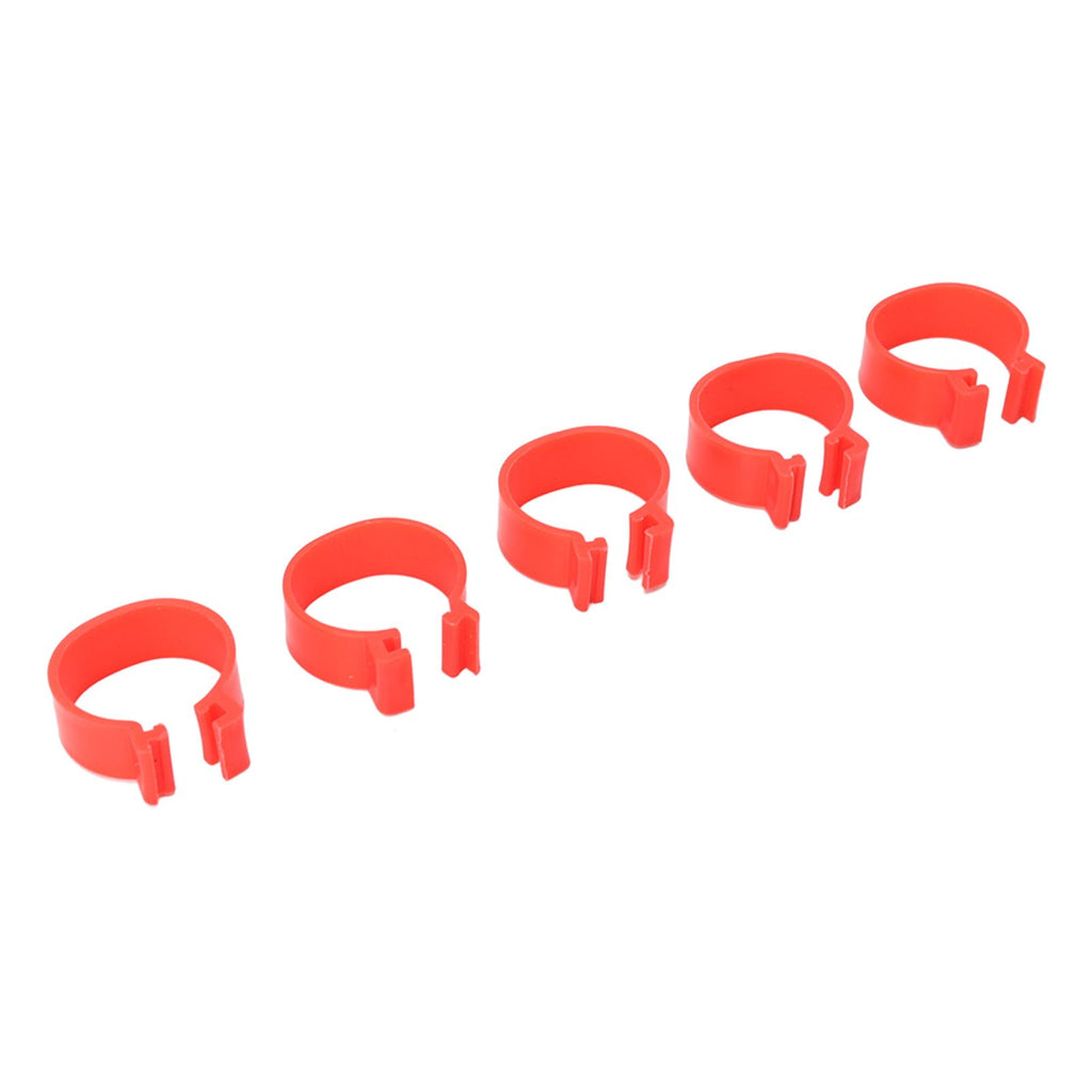 100pcs Poultry Feet Rings PP Plastic Reusable Chicken Duck Goose Leg Bands for Identification Red 25mm/1in