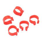 100pcs Poultry Feet Rings PP Plastic Reusable Chicken Duck Goose Leg Bands for Identification Red 25mm/1in