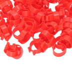 100pcs Poultry Feet Rings PP Plastic Reusable Chicken Duck Goose Leg Bands for Identification Red 25mm/1in