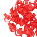 100pcs Poultry Feet Rings PP Plastic Reusable Chicken Duck Goose Leg Bands for Identification Red 25mm/1in