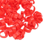 100pcs Poultry Feet Rings PP Plastic Reusable Chicken Duck Goose Leg Bands for Identification Red 25mm/1in