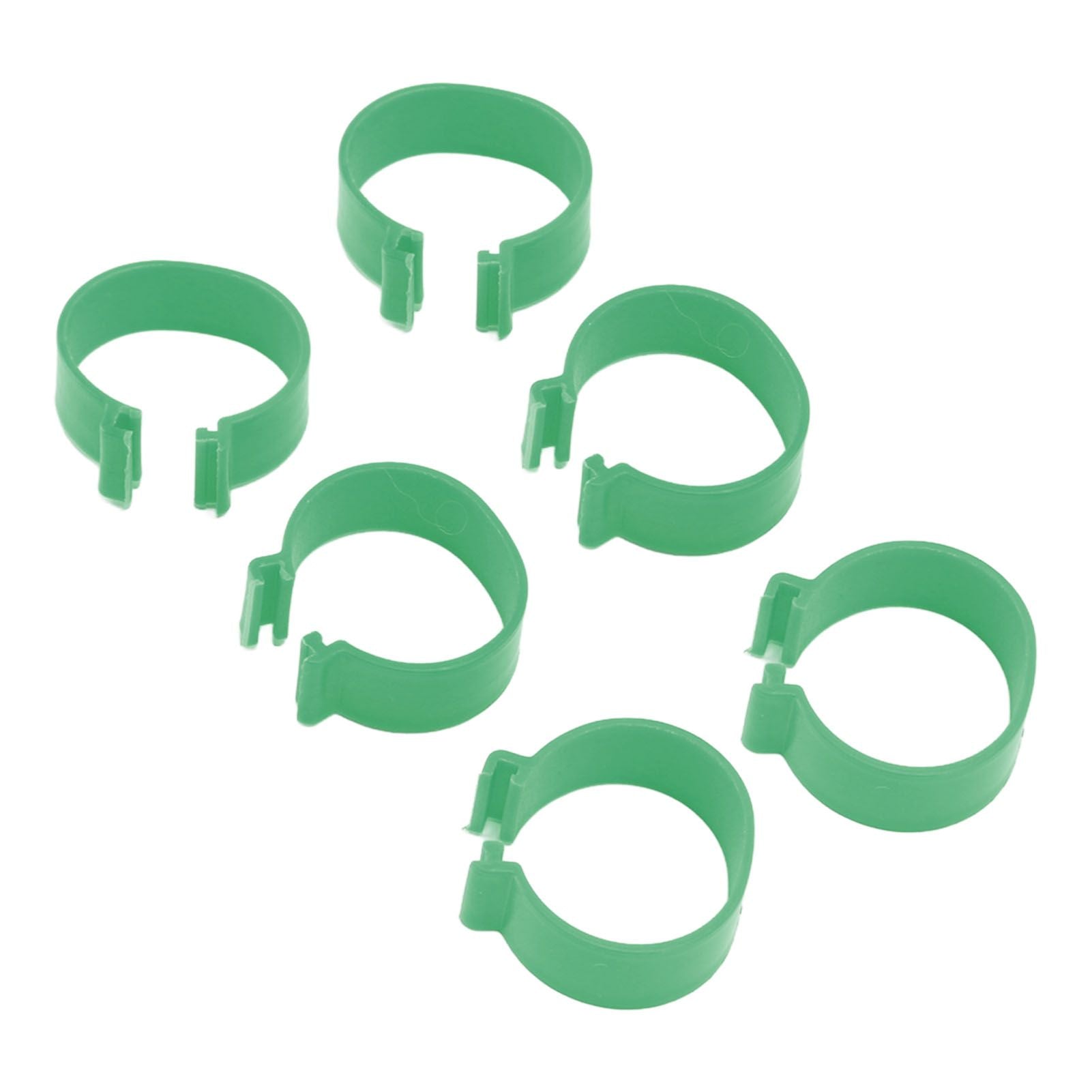 100 Pcs Poultry Feet Ring Open Type Buckle Breeding Chicken Duck Goose Foot Ring Chicken Accessory Green 16mm