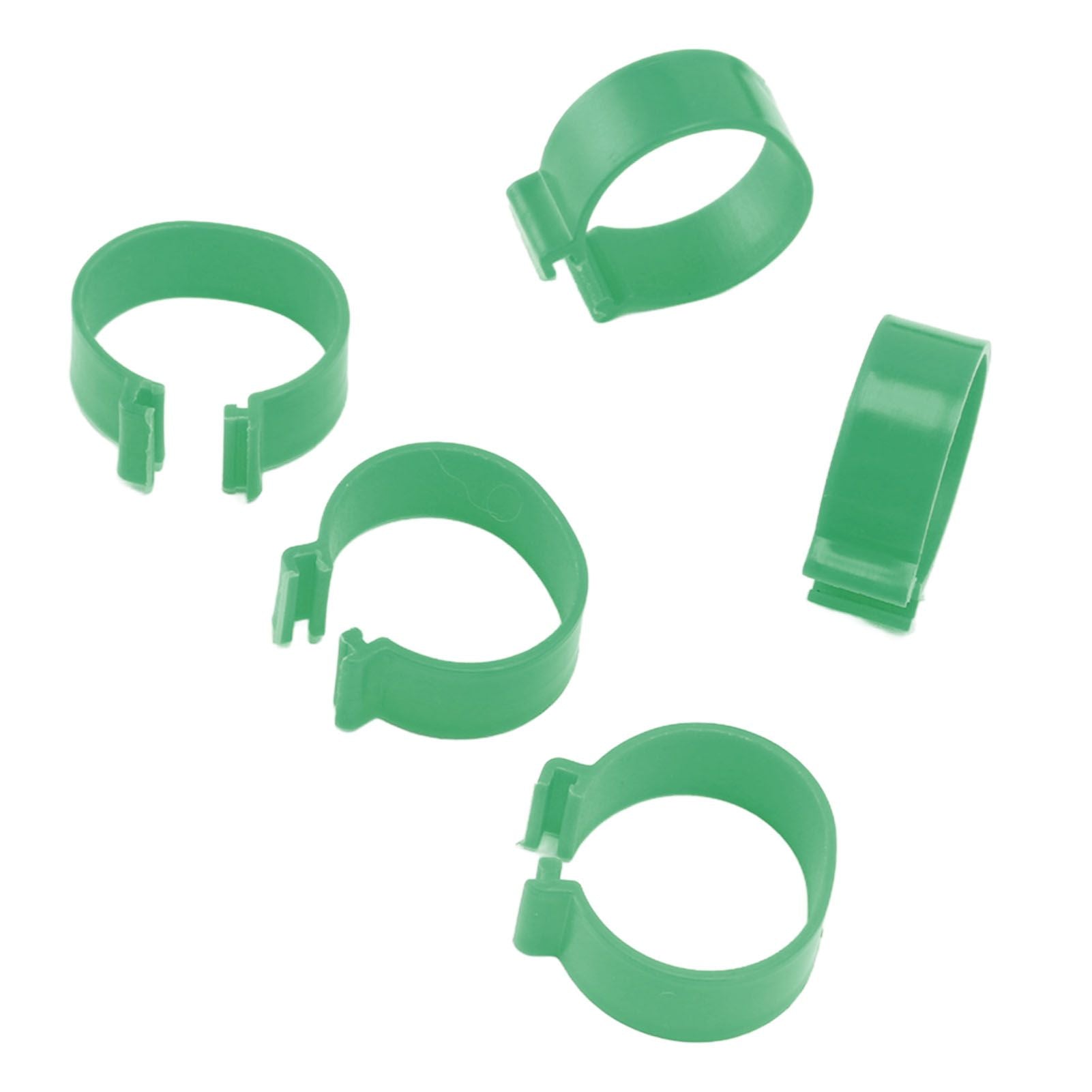 100 Pcs Poultry Feet Ring Open Type Buckle Breeding Chicken Duck Goose Foot Ring Chicken Accessory Green 16mm