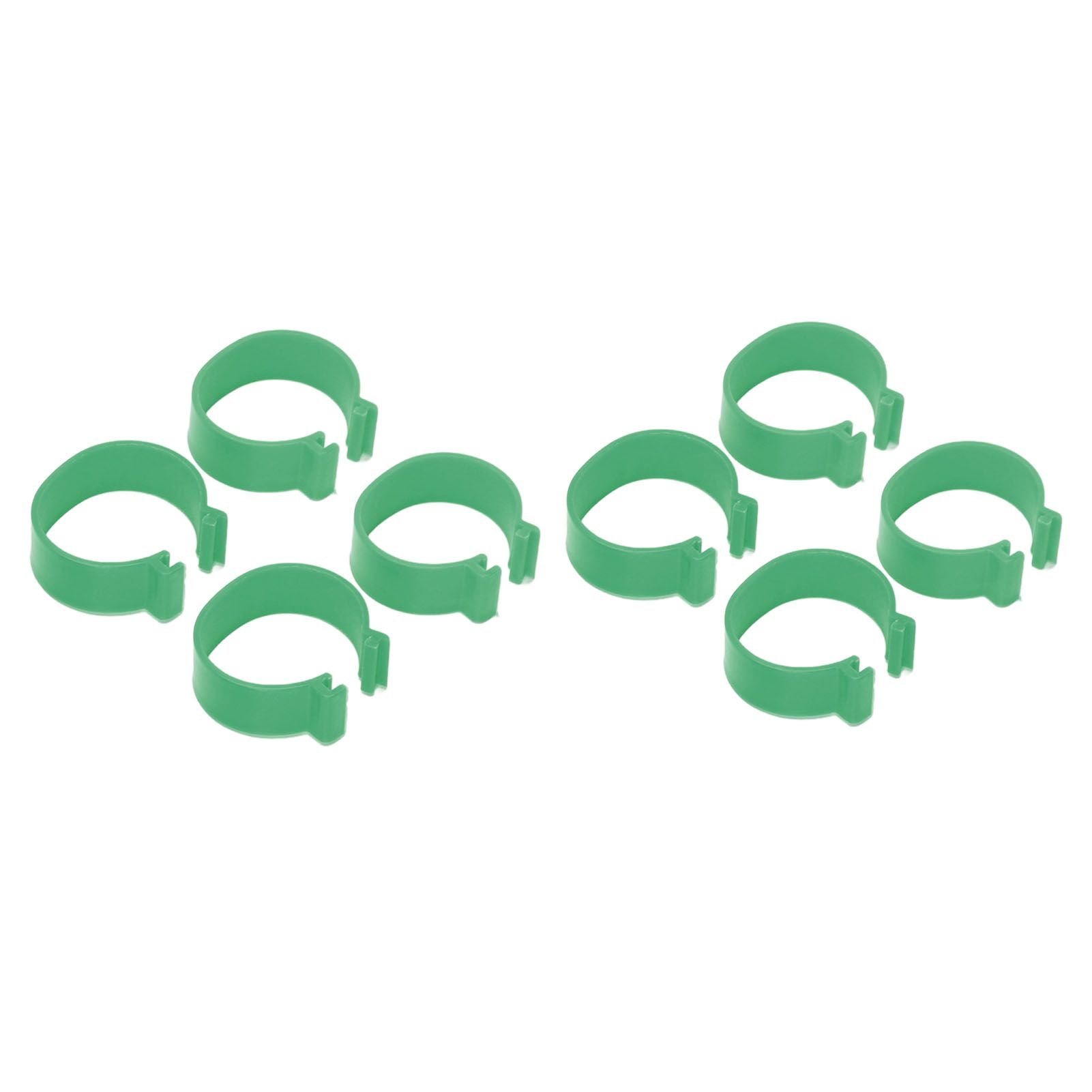 100 Pcs Poultry Feet Ring Open Type Buckle Breeding Chicken Duck Goose Foot Ring Chicken Accessory Green 20mm