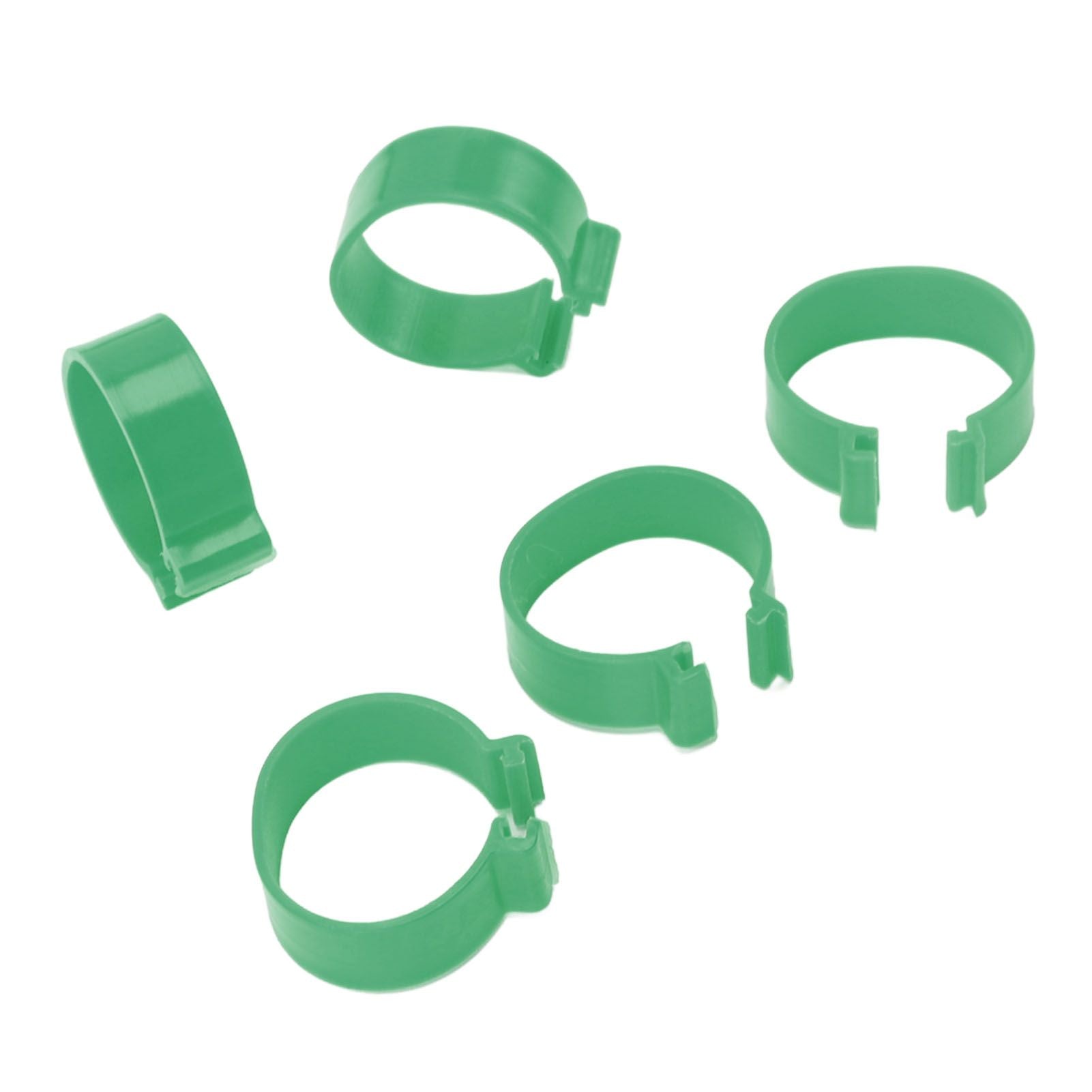 100 Pcs Poultry Feet Ring Open Type Buckle Breeding Chicken Duck Goose Foot Ring Chicken Accessory Green 20mm