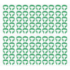 100 Pcs Poultry Feet Ring Open Type Buckle Breeding Chicken Duck Goose Foot Ring Chicken Accessory Green 25mm