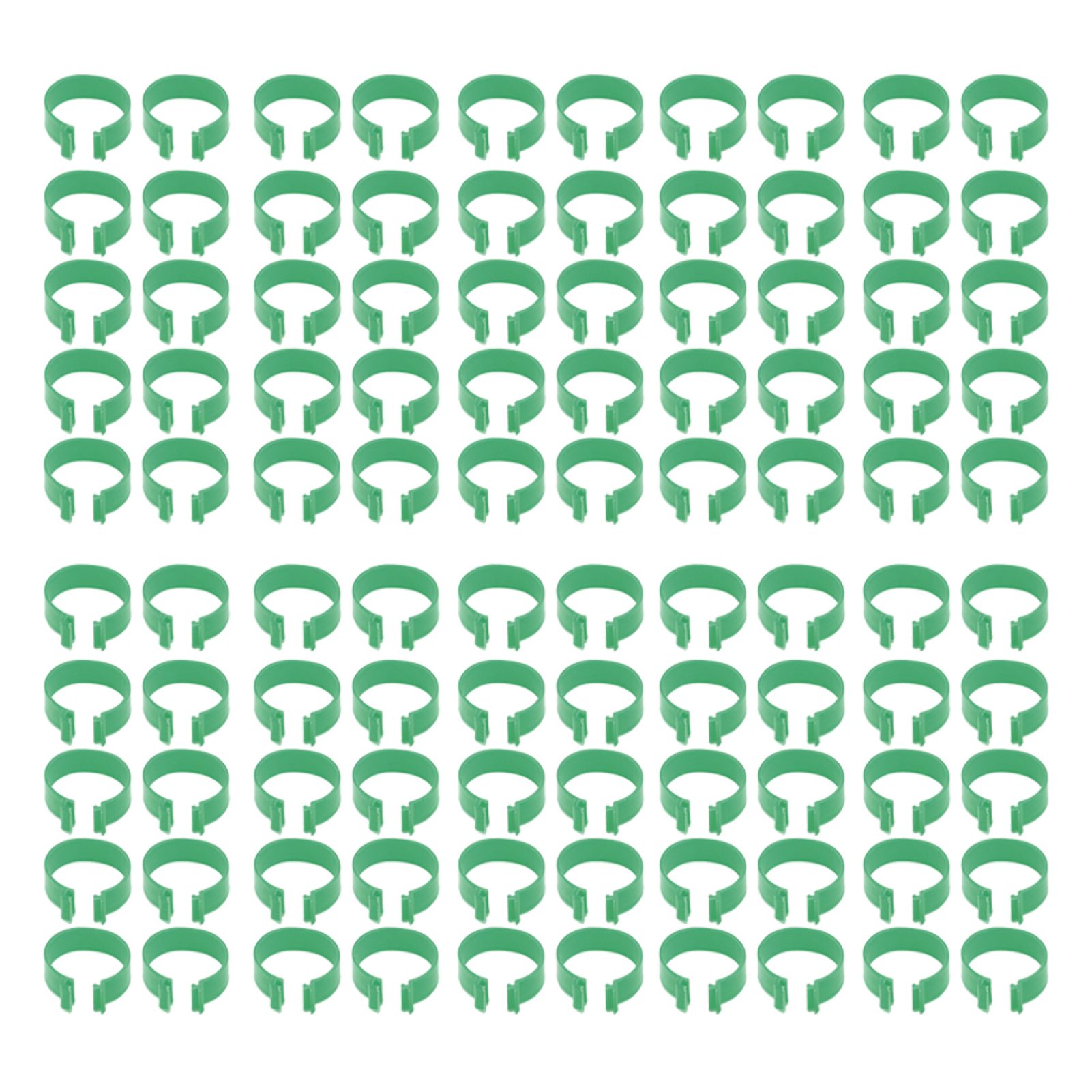 100 Pcs Poultry Feet Ring Open Type Buckle Breeding Chicken Duck Goose Foot Ring Chicken Accessory Green 25mm