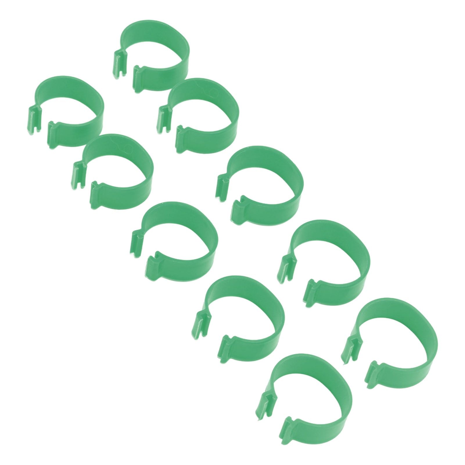 100 Pcs Poultry Feet Ring Open Type Buckle Breeding Chicken Duck Goose Foot Ring Chicken Accessory Green 25mm