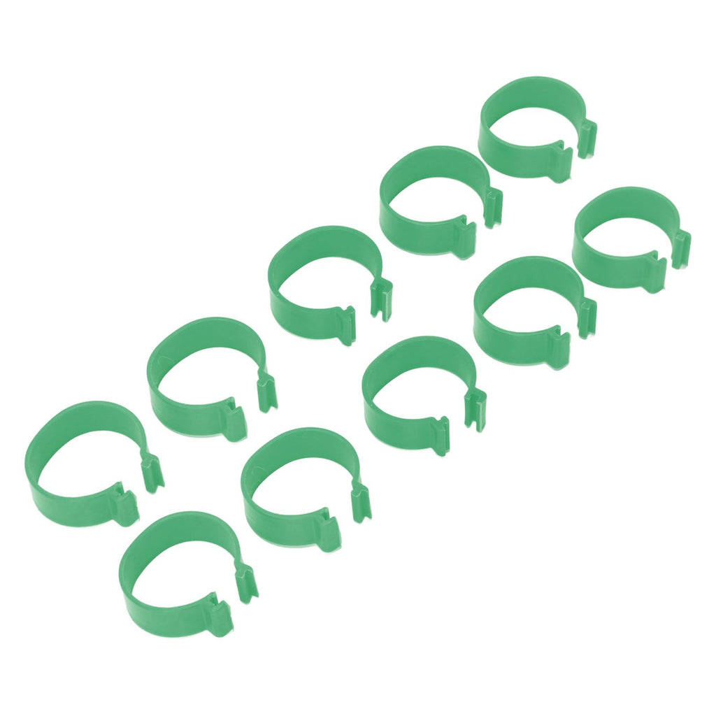 100 Pcs Poultry Feet Ring Open Type Buckle Breeding Chicken Duck Goose Foot Ring Chicken Accessory Green 25mm