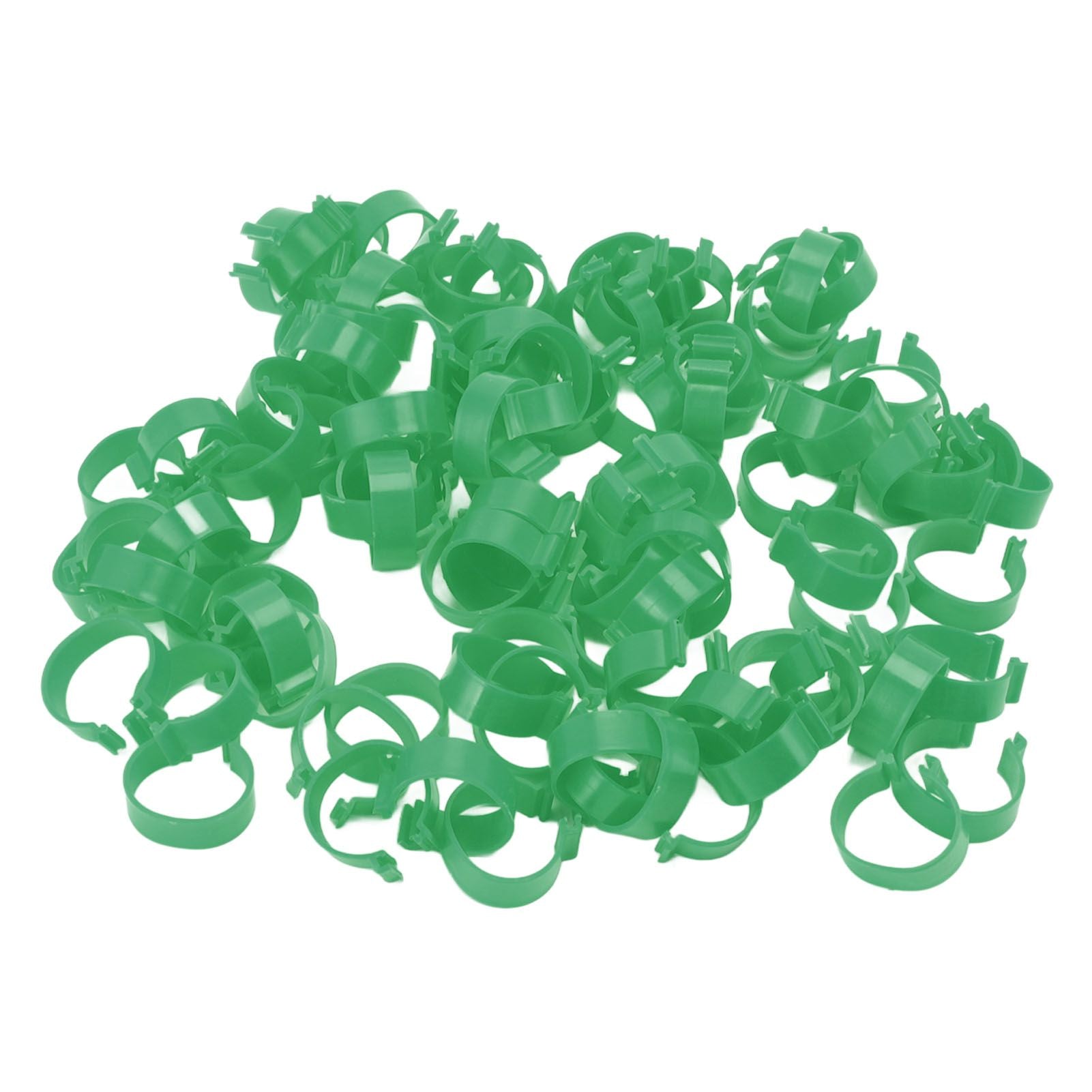 100 Pcs Poultry Feet Ring Open Type Buckle Breeding Chicken Duck Goose Foot Ring Chicken Accessory Green 25mm