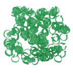 100 Pcs Poultry Feet Ring Open Type Buckle Breeding Chicken Duck Goose Foot Ring Chicken Accessory Green 25mm