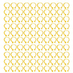 100PCS Chicken Ankle Rings Reusable Plastic Duck Leg Bands Clips For Breeding Chickens Ducks Geese Yellow 16mm/0.63in
