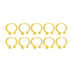 100PCS Chicken Ankle Rings Reusable Plastic Duck Leg Bands Clips For Breeding Chickens Ducks Geese Yellow 18mm/0.71in