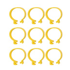 100PCS Chicken Ankle Rings Reusable Plastic Duck Leg Bands Clips For Breeding Chickens Ducks Geese Yellow 18mm/0.71in