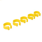 100PCS Chicken Ankle Rings Reusable Plastic Duck Leg Bands Clips For Breeding Chickens Ducks Geese Yellow 18mm/0.71in