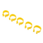 100PCS Chicken Ankle Rings Reusable Plastic Duck Leg Bands Clips For Breeding Chickens Ducks Geese Yellow 18mm/0.71in
