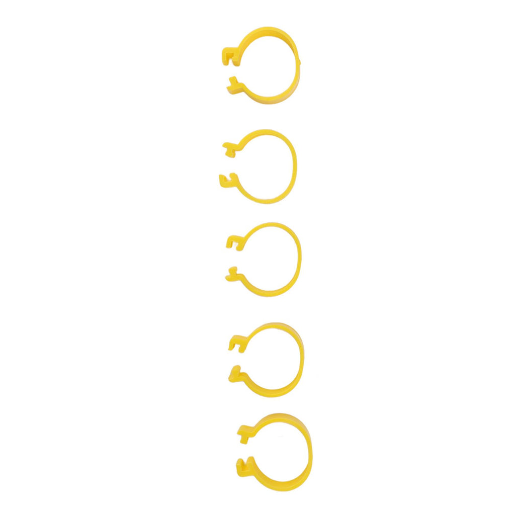 100PCS Chicken Ankle Rings Reusable Plastic Duck Leg Bands Clips For Breeding Chickens Ducks Geese Yellow 18mm/0.71in