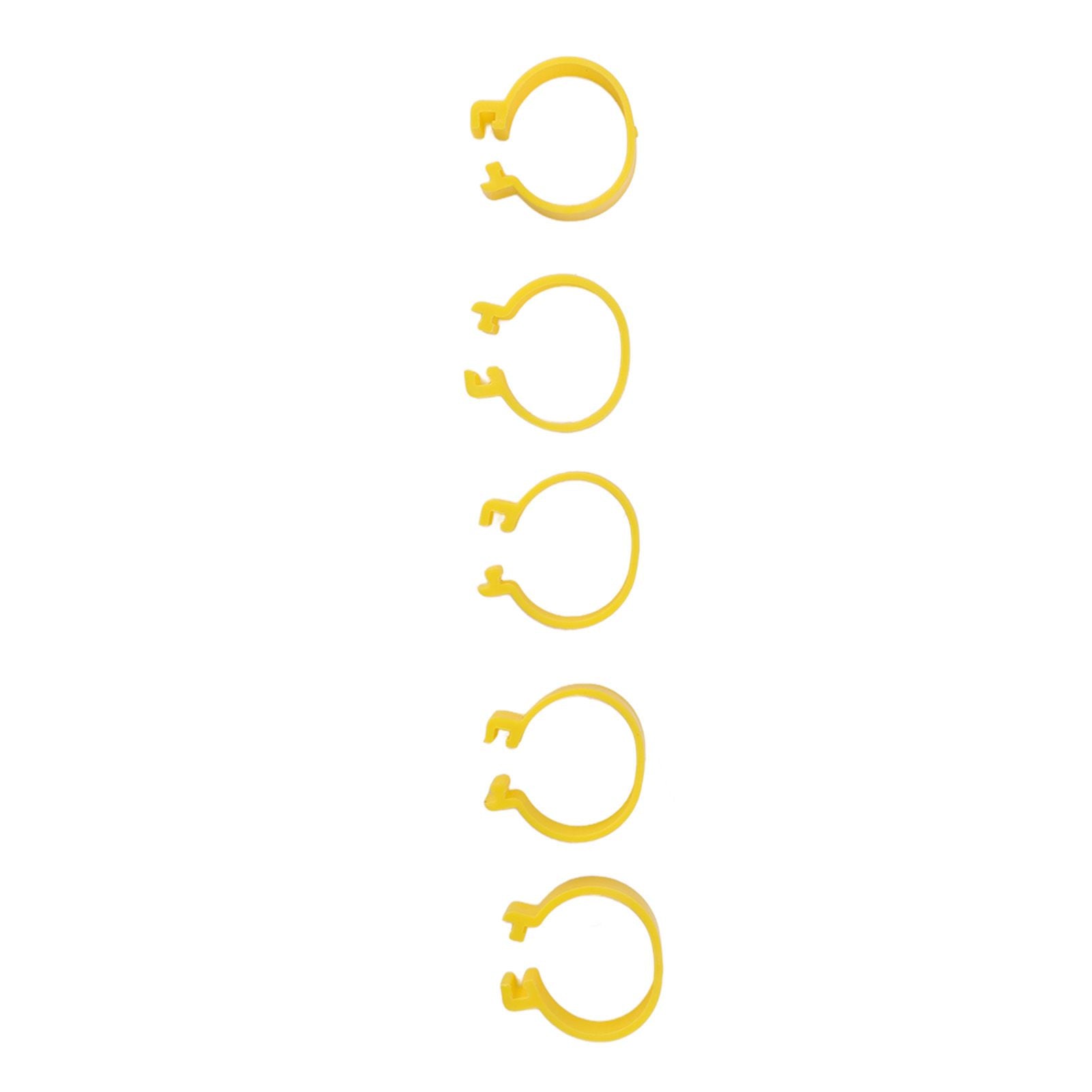 100PCS Chicken Ankle Rings Reusable Plastic Duck Leg Bands Clips For Breeding Chickens Ducks Geese Yellow 18mm/0.71in