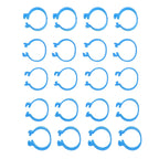 100Pcs Poultry Foot Ring Chicken Bird Duck Identification Leg Bands Open Type Buckle Chicken Ankle Rings Blue 16mm