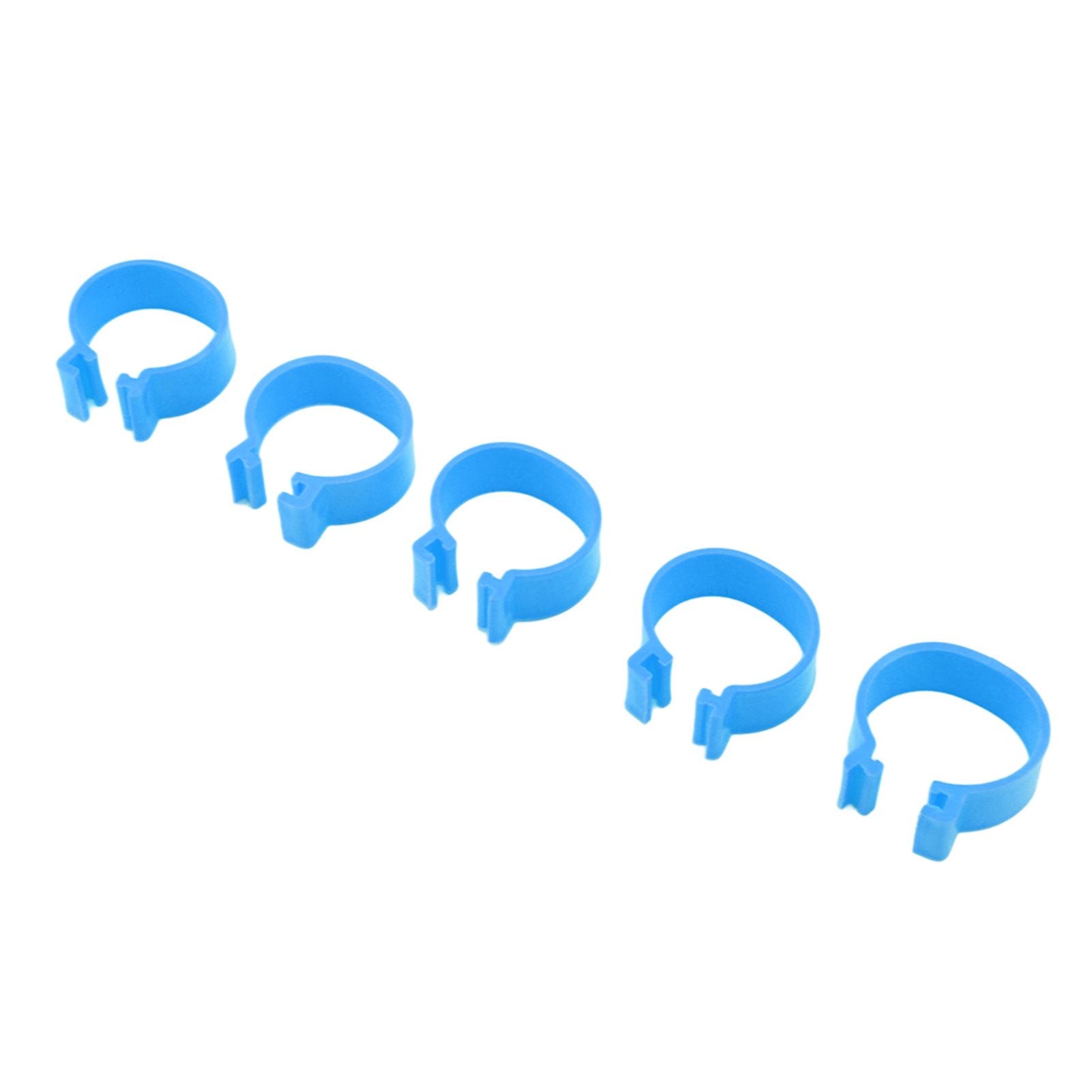 100Pcs Poultry Foot Ring Chicken Bird Duck Identification Leg Bands Open Type Buckle Chicken Ankle Rings Blue 16mm