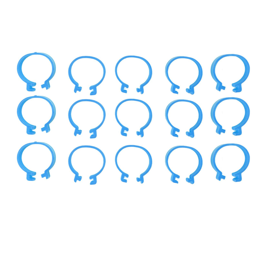 100Pcs Poultry Foot Ring Chicken Bird Duck Identification Leg Bands Open Type Buckle Chicken Ankle Rings Blue 20mm