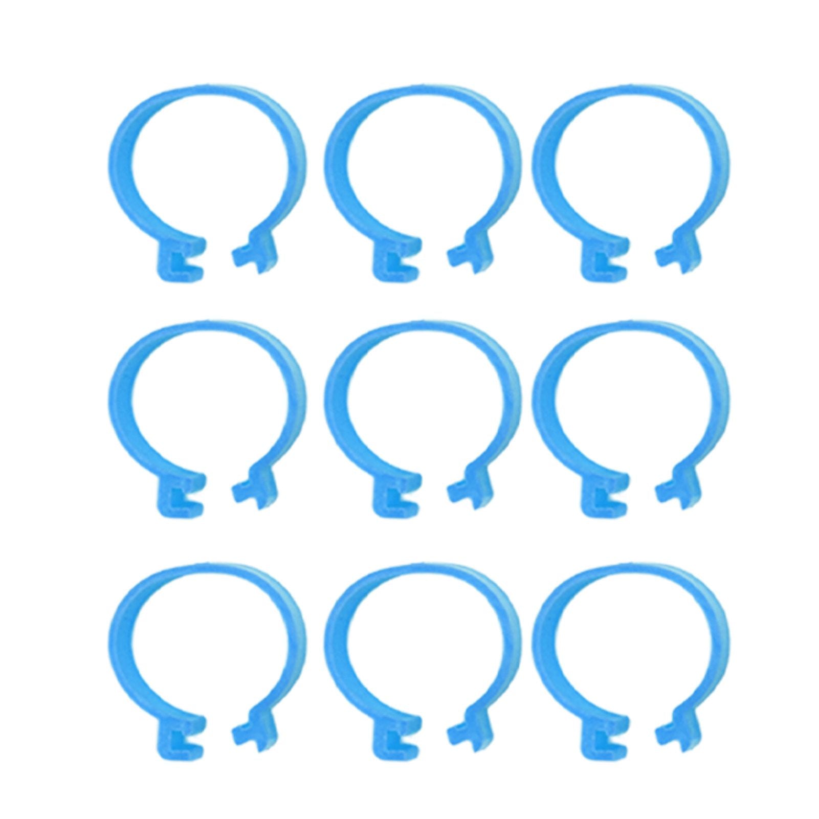 100Pcs Poultry Foot Ring Chicken Bird Duck Identification Leg Bands Open Type Buckle Chicken Ankle Rings Blue 20mm