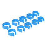 100Pcs Poultry Foot Ring Chicken Bird Duck Identification Leg Bands Open Type Buckle Chicken Ankle Rings Blue 20mm