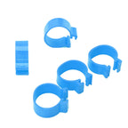 100Pcs Poultry Foot Ring Chicken Bird Duck Identification Leg Bands Open Type Buckle Chicken Ankle Rings Blue 25mm