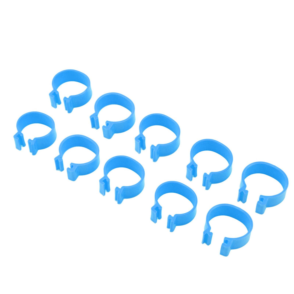 100Pcs Poultry Foot Ring Chicken Bird Duck Identification Leg Bands Open Type Buckle Chicken Ankle Rings Blue 25mm