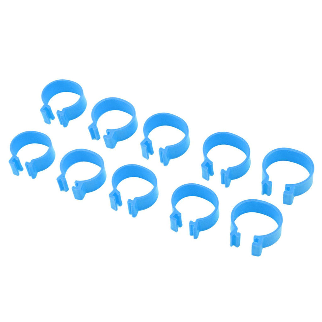 100Pcs Poultry Foot Ring Chicken Bird Duck Identification Leg Bands Open Type Buckle Chicken Ankle Rings Blue 25mm