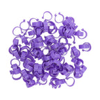 100 PCS Chicken Foot Ring Duck Hen Goose Legs Rings Clip Poultry Foot Ring Farming Tools Purple 16mm/0.63in