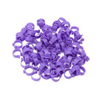 100 PCS Chicken Foot Ring Duck Hen Goose Legs Rings Clip Poultry Foot Ring Farming Tools Purple 16mm/0.63in
