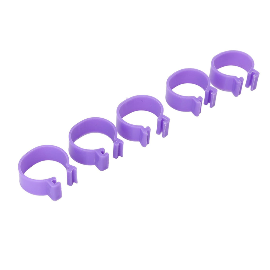 100 PCS Chicken Foot Ring Duck Hen Goose Legs Rings Clip Poultry Foot Ring Farming Tools Purple 16mm/0.63in