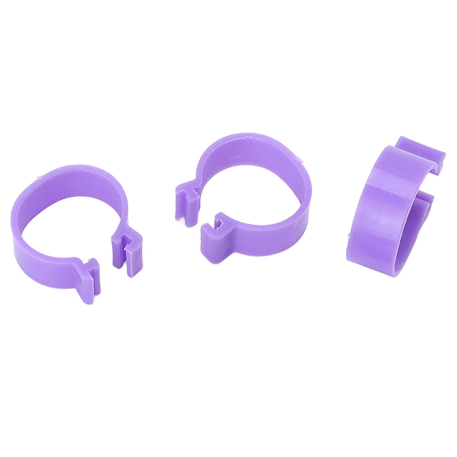 100 PCS Chicken Foot Ring Duck Hen Goose Legs Rings Clip Poultry Foot Ring Farming Tools Purple 16mm/0.63in